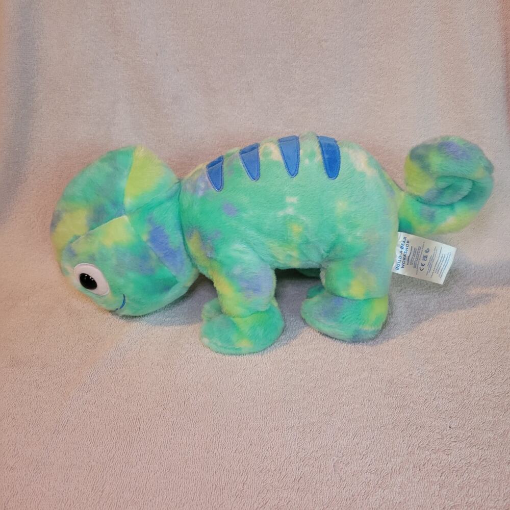 Build A Bear Tie-dye Chameleon Lizard Green Blue BAB Stuffed Plush 2024